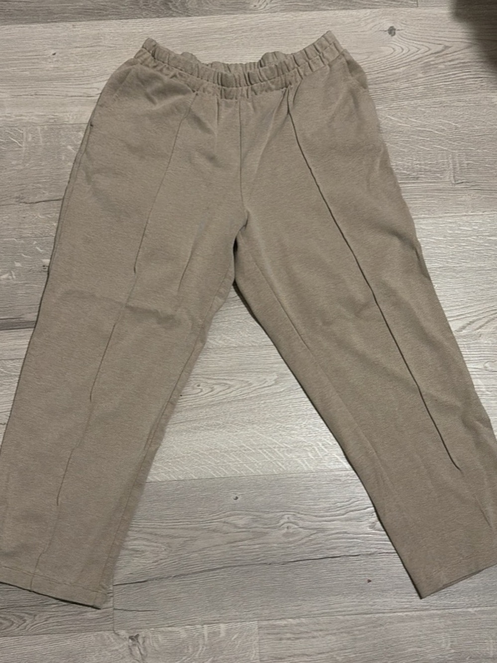 Women’s Elastic-Waist Dress Pants - Taupe